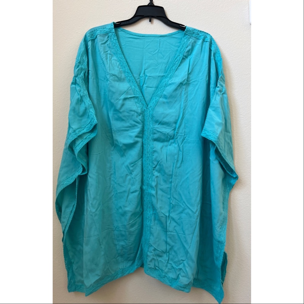 COPY - Crochet Trim Beach Cover Up